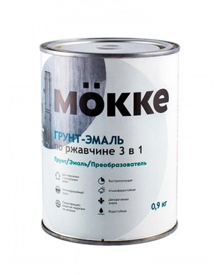 Грунт-эмаль MOKKE 3 в 1 по ржавчине алкидно-уретановая белый 2,7 кг