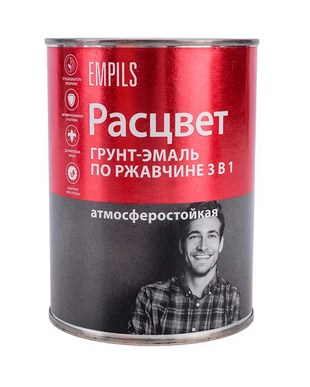 Грунт-эмаль по ржавчине 3 в 1 Расцвет белая 0.9 кг