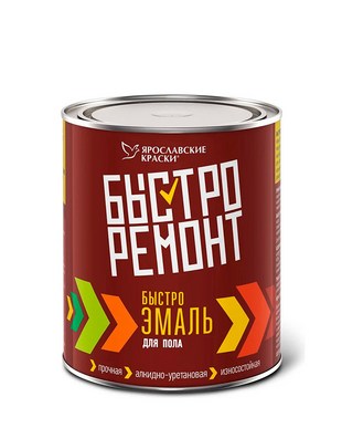 Быстроэмаль для пола Ярославские Краски золотисто-коричневая 0,9 кг 