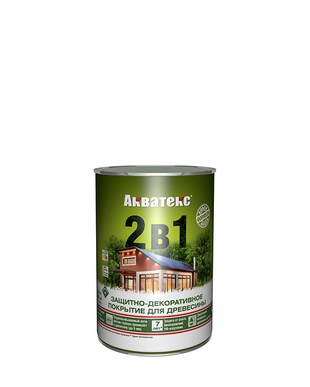 Защитно-декоративное покрытие АКВАТЕКС 2в1 рябина 0,8 л